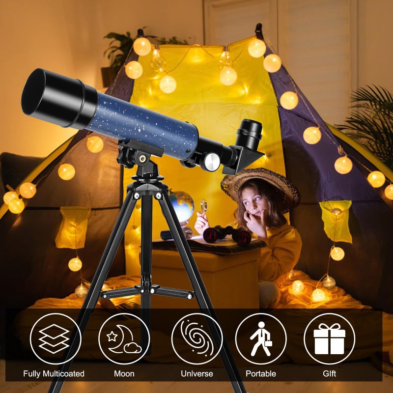 HOROX Telescope 50mm Aperture 360mm Focus Length for Astronomy Beginners, Refractor Travel Telescope with Tabletop Tripod Packaged in a Carrying Bag - Image 5