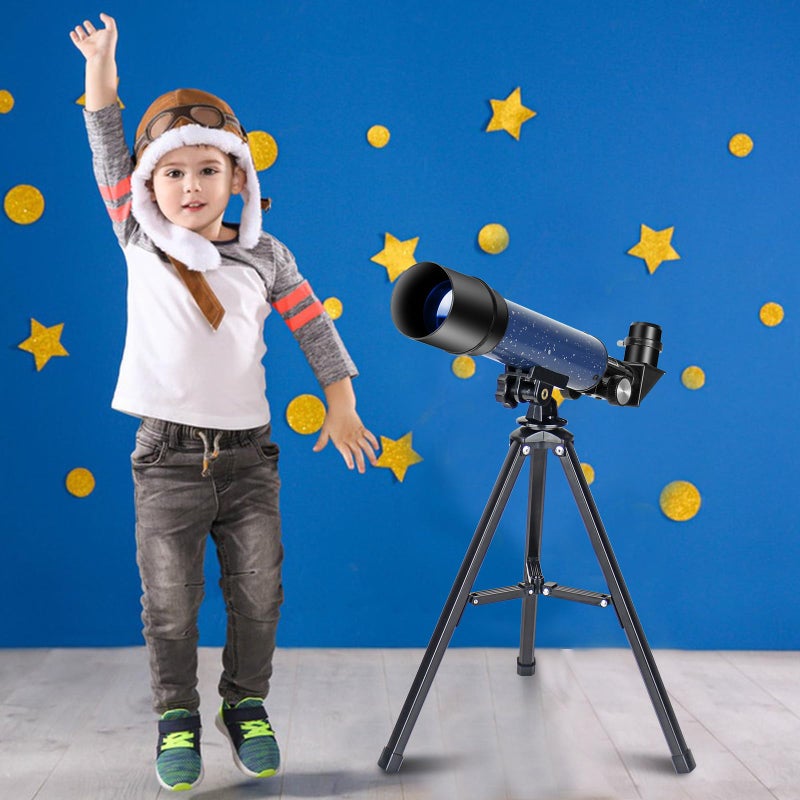 HOROX Telescope 50mm Aperture 360mm Focus Length for Astronomy Beginners, Refractor Travel Telescope with Tabletop Tripod Packaged in a Carrying Bag - Image 2