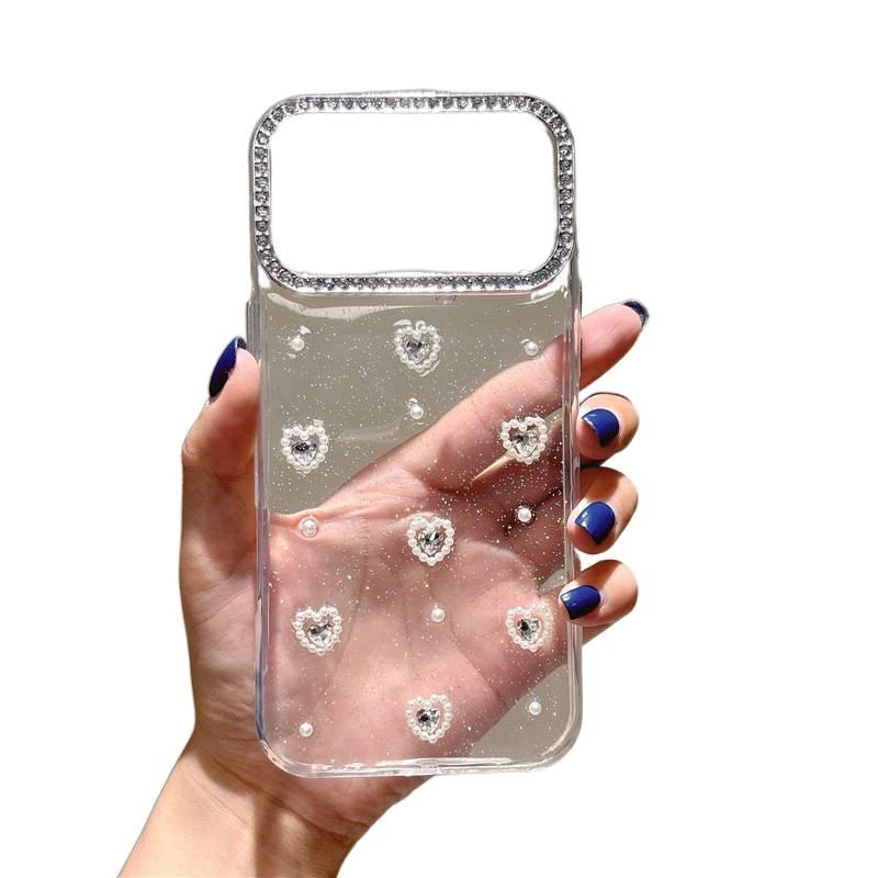 LS غطاء واقي، Little Heart TPU، حماية من السقوط, تشطيب راتنج، مقاوم للصدمات لـ iPhone 15 / 15 Plus / 15 Pro / 15 Pro Max من مادة TPU - Image 1