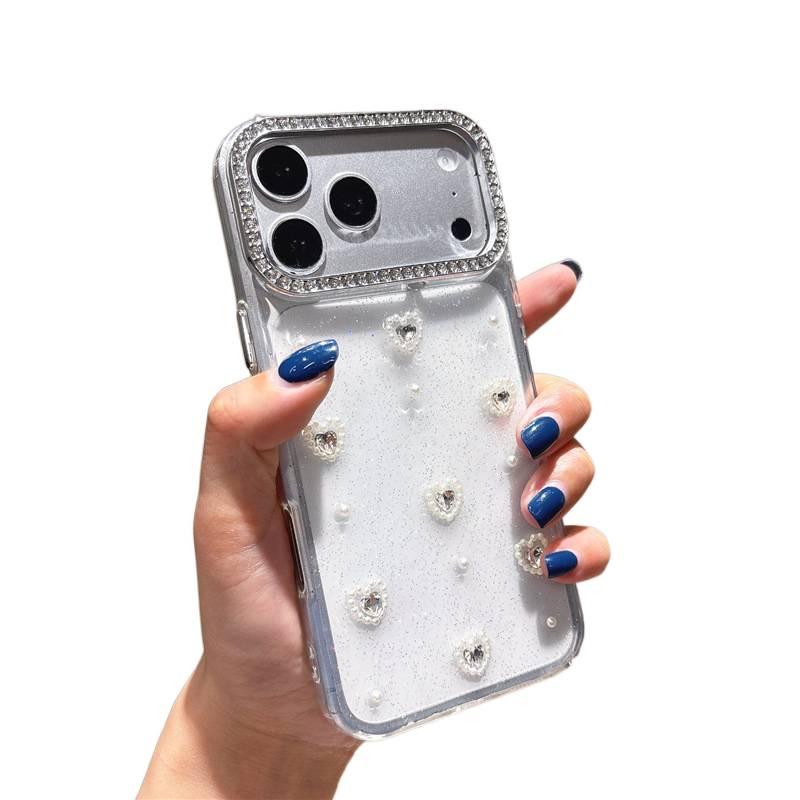 LS غطاء واقي، Little Heart TPU، حماية من السقوط, تشطيب راتنج، مقاوم للصدمات لـ iPhone 15 / 15 Plus / 15 Pro / 15 Pro Max من مادة TPU - Image 3