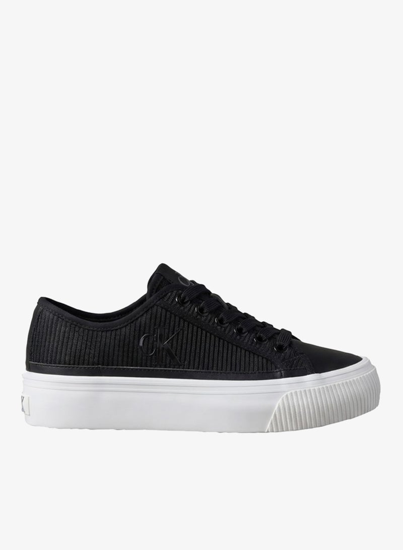 CALVIN KLEIN Stripe Knit Vulcanised Flatform Trainers - Image 1