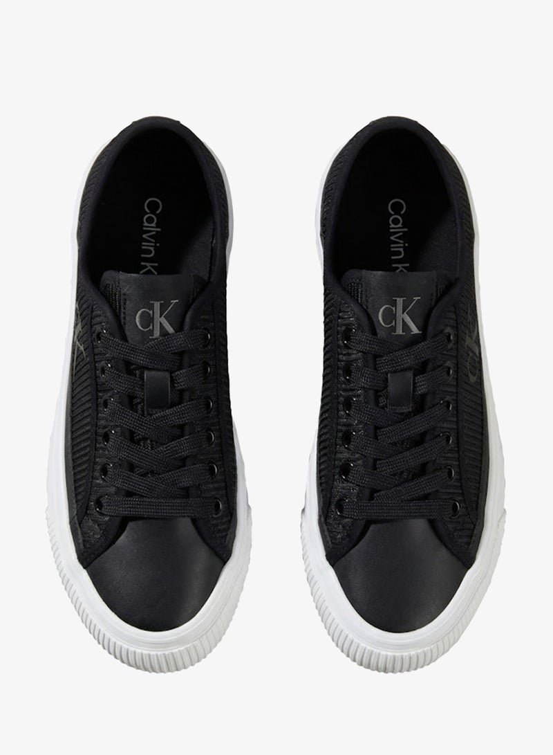 CALVIN KLEIN Stripe Knit Vulcanised Flatform Trainers - Image 5
