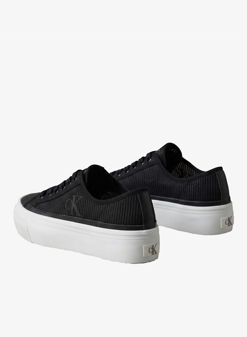 CALVIN KLEIN Stripe Knit Vulcanised Flatform Trainers - Image 4