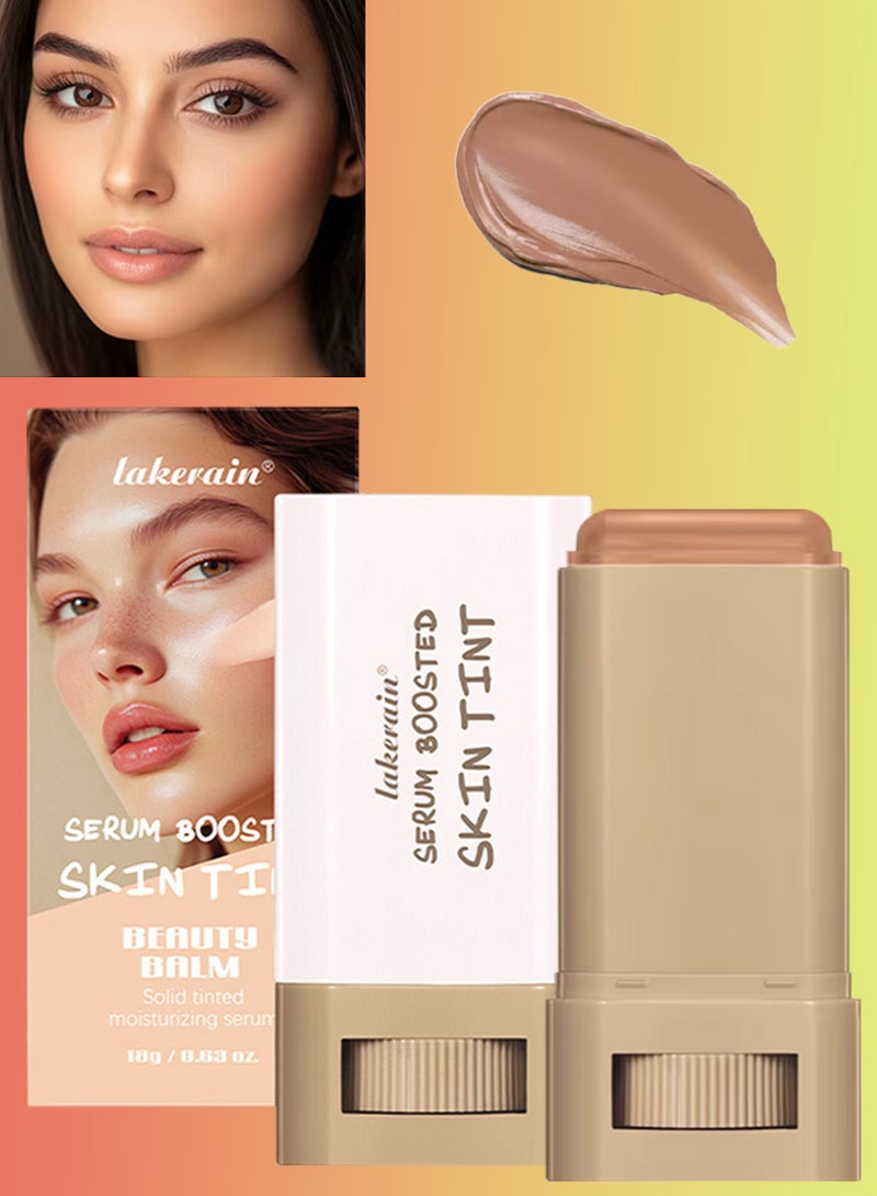 lakerain Serum Boosted Skin Tint Beauty Balm Solid Tinted Moisturizing Serum Contour Stick Foundation Face Sticks for Women Natural Finish Makeup Foundation Face Stick Contour Stick 18g 06 - Image 1