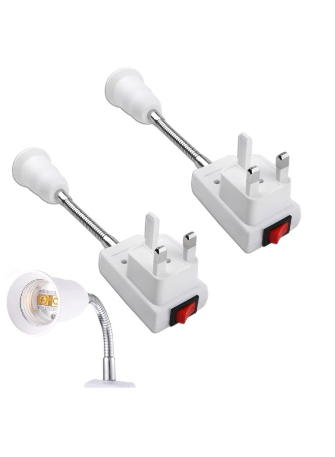 حامل مصابيح إكسفور E27 مع قابس ومفتاح، قطعتان من مقبس إضاءة حائطي مرن بذراع لغرفة النوم والمطبخ، مع قاعدة لمبة قابلة للتوصيل بالكهرباء. - Image 1