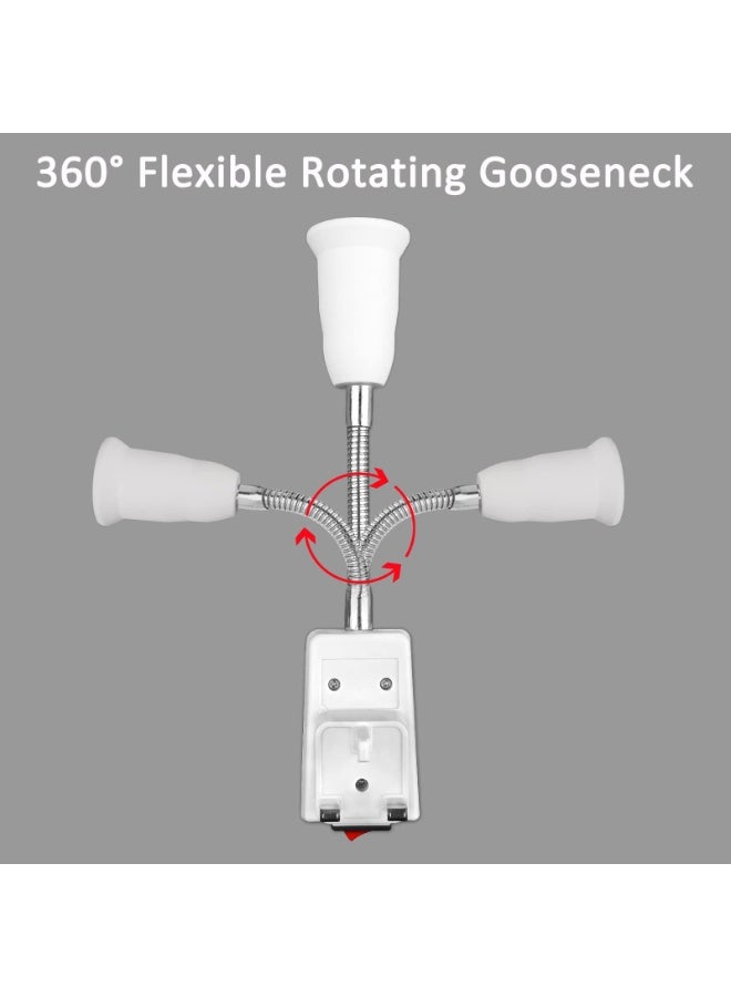 حامل مصابيح إكسفور E27 مع قابس ومفتاح، قطعتان من مقبس إضاءة حائطي مرن بذراع لغرفة النوم والمطبخ، مع قاعدة لمبة قابلة للتوصيل بالكهرباء. - Image 2