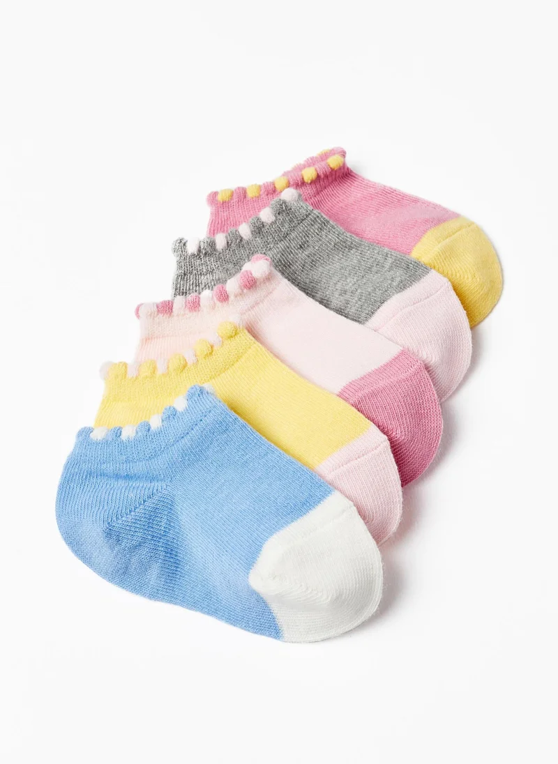 زيبي Zippy Pack 5 Pairs Of Socks With Scalloped Edge For Baby Girls