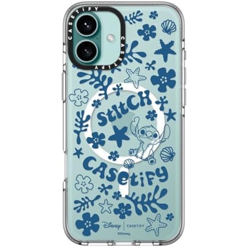 Casetify Clear iPhone 16 Plus Case 【Lilo & Stitch Colab/Not Yellowing / 6.6ft Drop Protection/Compatible with Magsafe】 - Stitch Pattern - Clear - Image 4