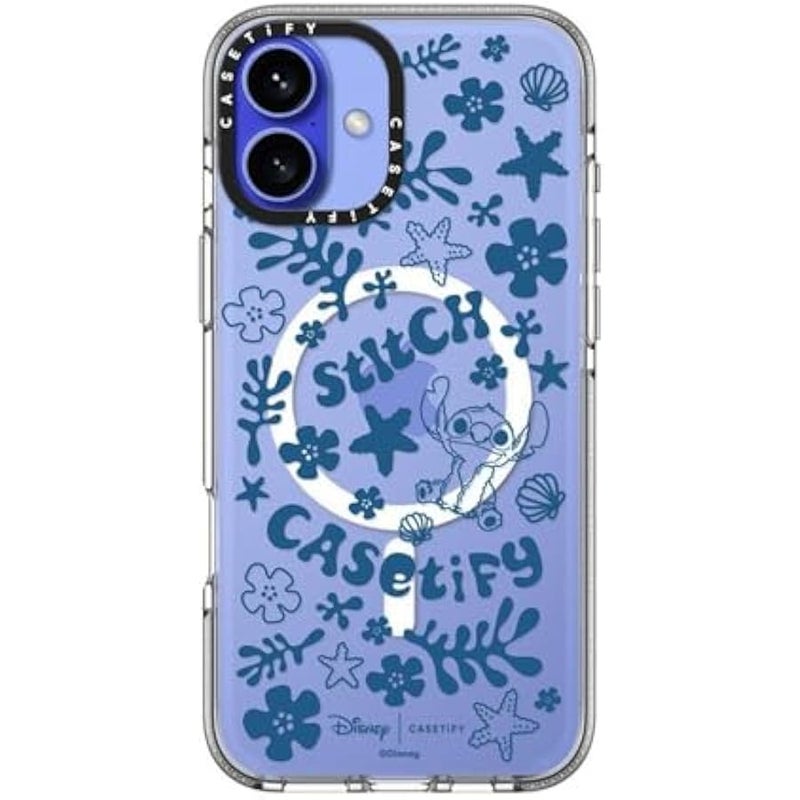 Casetify Clear iPhone 16 Plus Case 【Lilo & Stitch Colab/Not Yellowing / 6.6ft Drop Protection/Compatible with Magsafe】 - Stitch Pattern - Clear - Image 3