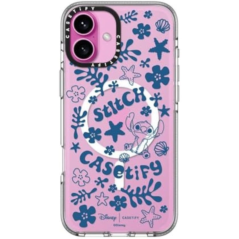 Casetify Clear iPhone 16 Plus Case 【Lilo & Stitch Colab/Not Yellowing / 6.6ft Drop Protection/Compatible with Magsafe】 - Stitch Pattern - Clear - Image 2