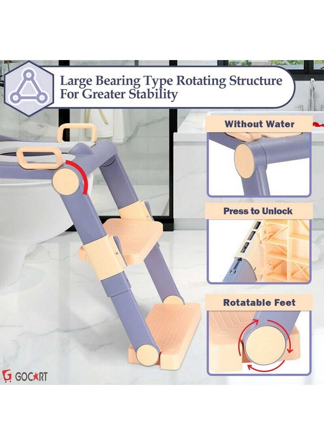 مقعد تدريب على استخدام المرحاض قابل للطي للأطفال مع حامل مرحاض مع سلم تدريب على الصعود مع درجات غير قابلة للانزلاق وقابلة للتعديل وقابلة للطي للأولاد والبنات والأطفال الصغار (لون الخوخ) - pzsku/Z0315647CCE18166007F6Z/45/_/1733729821/a1c3713f-5e99-4d72-b78a-9c728059935f