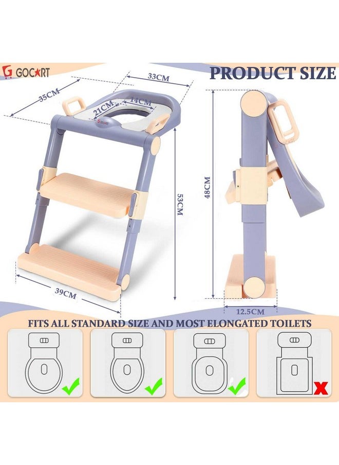 مقعد تدريب على استخدام المرحاض قابل للطي للأطفال مع حامل مرحاض مع سلم تدريب على الصعود مع درجات غير قابلة للانزلاق وقابلة للتعديل وقابلة للطي للأولاد والبنات والأطفال الصغار (لون الخوخ) - pzsku/Z0315647CCE18166007F6Z/45/_/1733729832/2e932fd7-fec5-4559-96f0-a42621158239