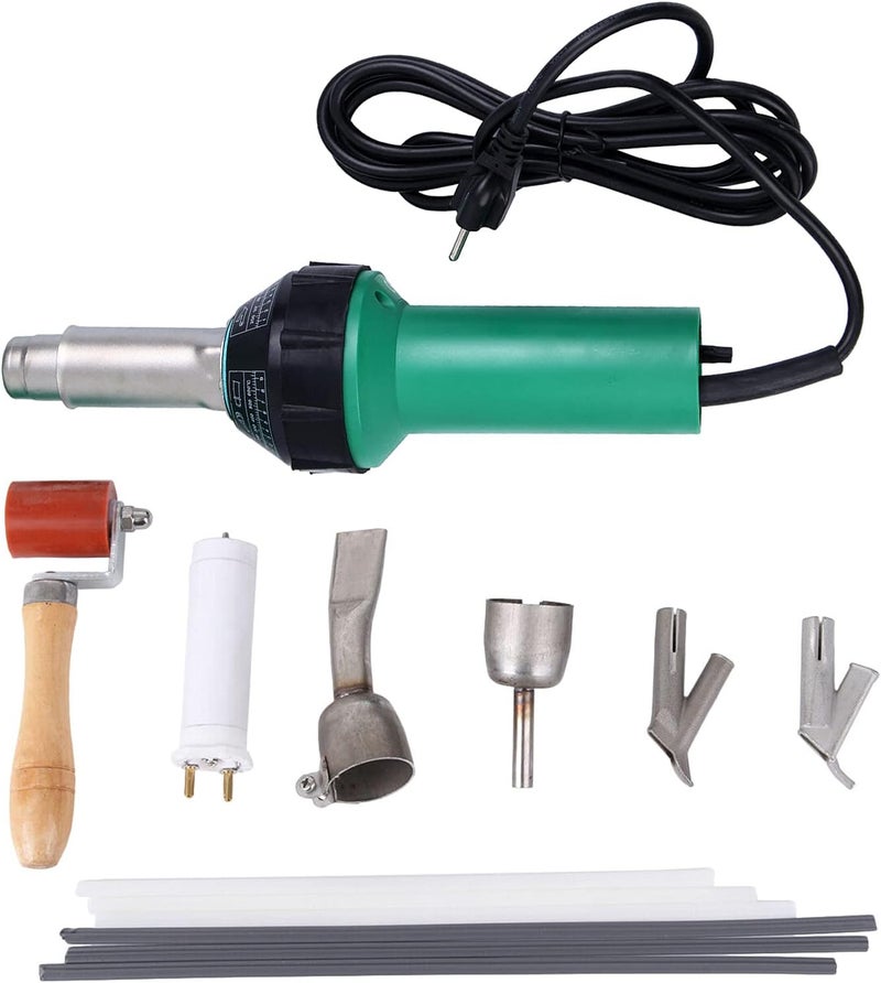ANDOER 1600W Hot Air Welding Machine Kit Plastics Heat-Welders Tools Set With Welding Speed Nozzle & Roller Rod - Image 1