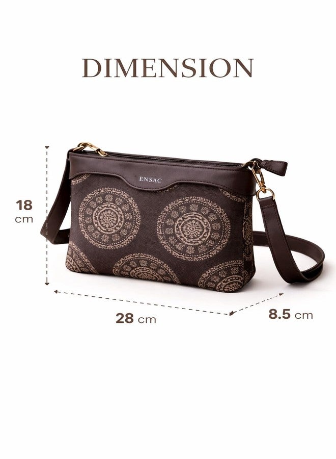 ENSAC Sling Bags For Womens Handbags Ladies Shoulder Bag Premium Large Capacity Bag for Girls Elegant Casual Office & College Bag Spacious Handbag With Inner Pockets - Image 2