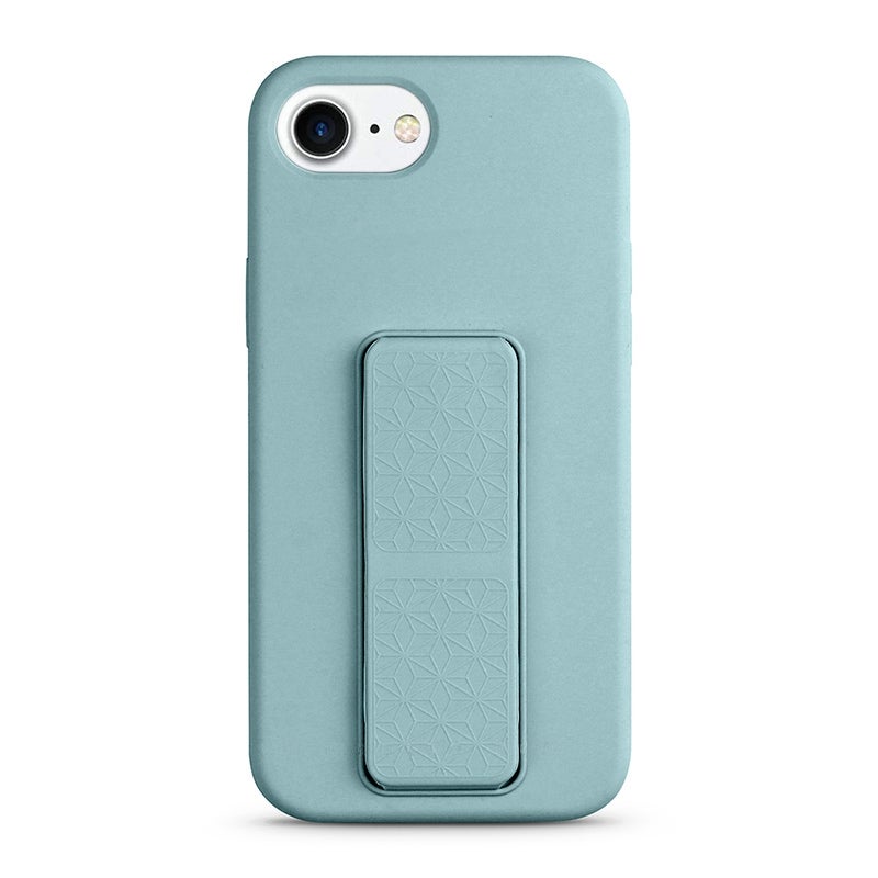HuHa Protective Cover For iPhone SE 2022 / SE 2020 / 8 / 7 Liquid Silicone Holder Phone Case(Sky Blue) - Image 1