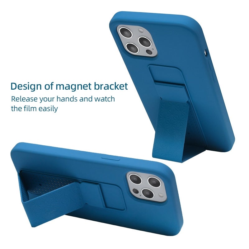 HuHa Protective Cover For iPhone SE 2022 / SE 2020 / 8 / 7 Liquid Silicone Holder Phone Case(Sky Blue) - Image 4