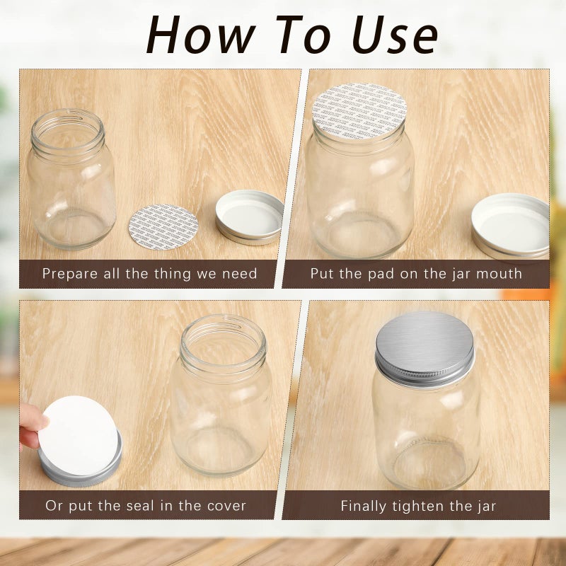 Tondiamo 70 mm Foam Lid Liner Pressure Sensitive Seal Round Jar Sealer Bottle Seals Heat Resistant Foam Cap Torque Activated Safety for Protection Safety Jar Cap Bottle Vial Tamper Gasket Kit(200 Pieces) - Image 4