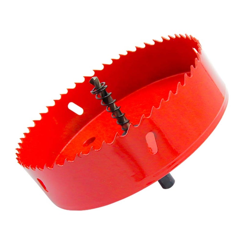 Laiwei Hole Saw Drill Bit HSS Hole Cutter with Arbor for Wood,PVC Board and Plasterboard(6-1/8"(155mm Hole Saw)) - Image 1