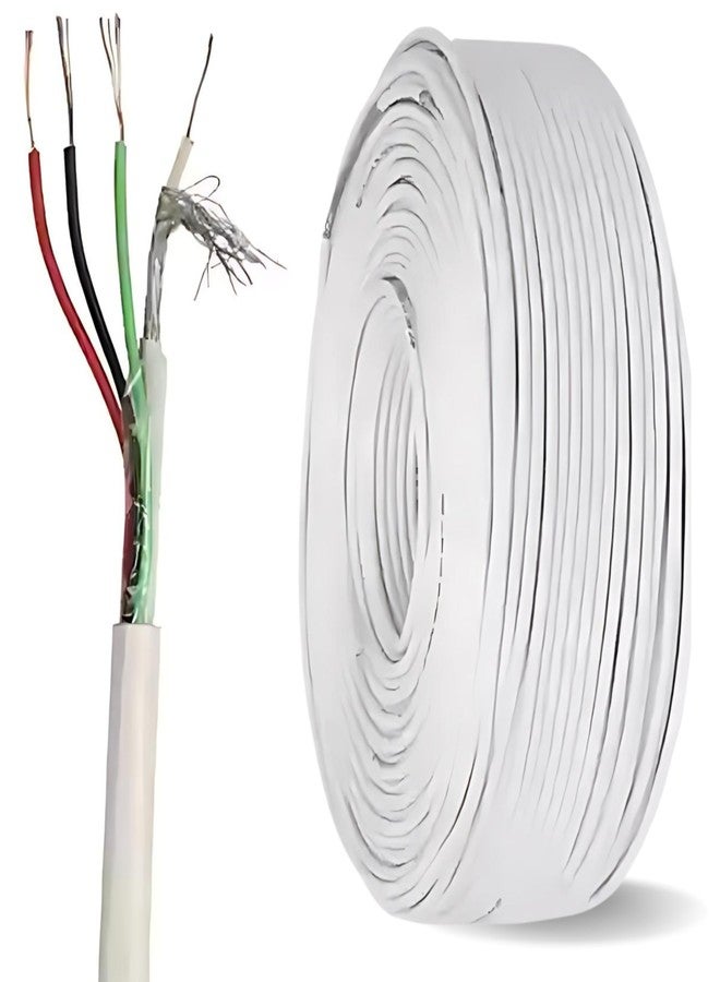 Lapras { LIMITED 15 YEARS WARRANTY } CCTV Wire Cable 3+1 Copper+Breding Alloy+mic Wire alloy (10 Feet) Best for residential, industrial CCTV installation ( White ) - Image 1