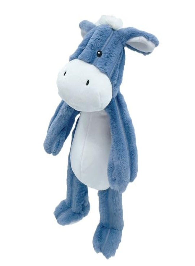 Pet Lou Farm Friends Donkey, 16-inches Height, Blue, Squeak Toy, Plush, Pet Toys and Supplies