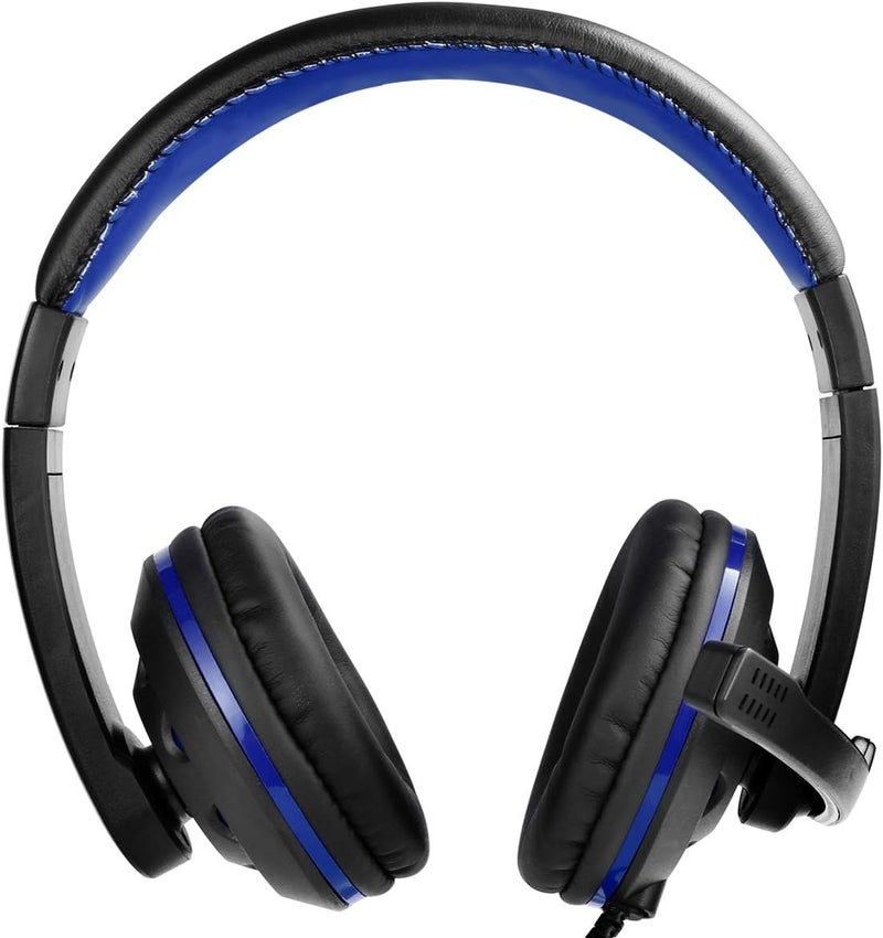 eDataLife Computer Headphones, With Microphone - Pc Game Headsets With Microphone And Mute Control For Office Zoom, Conference And Laptop, Ps4, Dl-1700C (Blue), Medium, Wired - Image 3