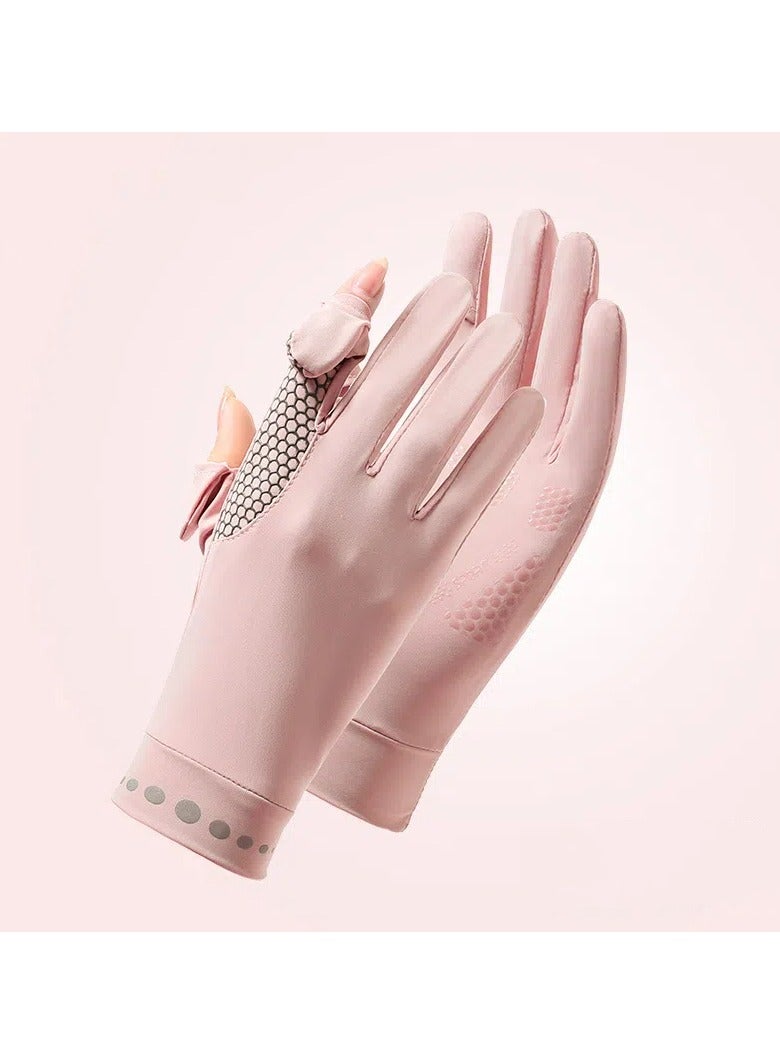 SPORT Women's Sun Protective Gloves- UPF 50+ UV Sun Protection,Women's Gloves Quick Dry Anti Slip Driving Gloves,Touch Screen Gloves for Cycling Riding Outdoor Sports（Pink）  - Image 1