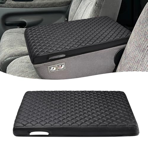 KBH Center Console Armrest Cover for Dodge Ram 1500 2500 3500 19942001 19x15 Jump Seat Vinyl Leather Interior Accessories AntiScratch Black - Image 1