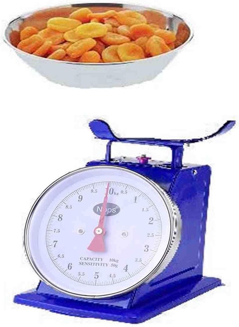 كيمايا ميزان مطبخ زنبركي بميناء سعة 10 كجم، للاستخدام المنزلي والتجاري، أزرق - Image 2