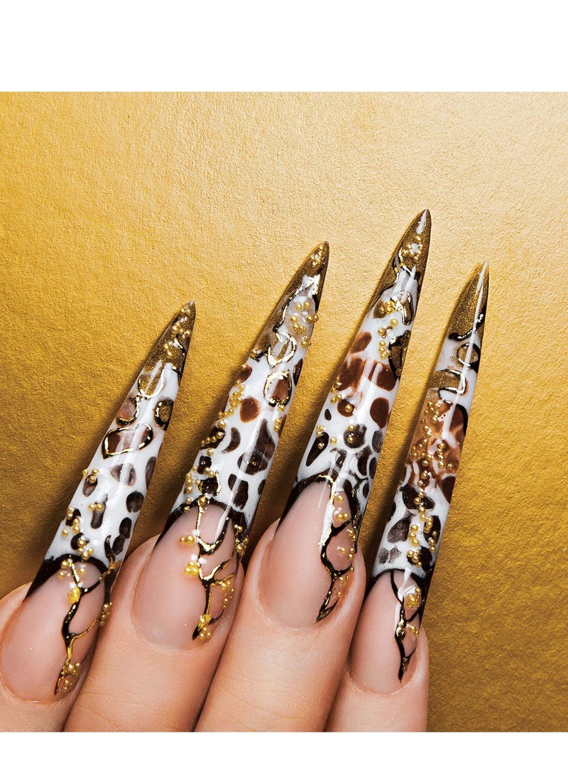 SOLARAE Transparent Display Long Pointed Nail, 240 Pieces DIY Nail Patch Extra Long Fake Nails Practice Training Art Design Display Nail Salon Show Ladies and Girls Fake Nail Tool Kit - Image 5