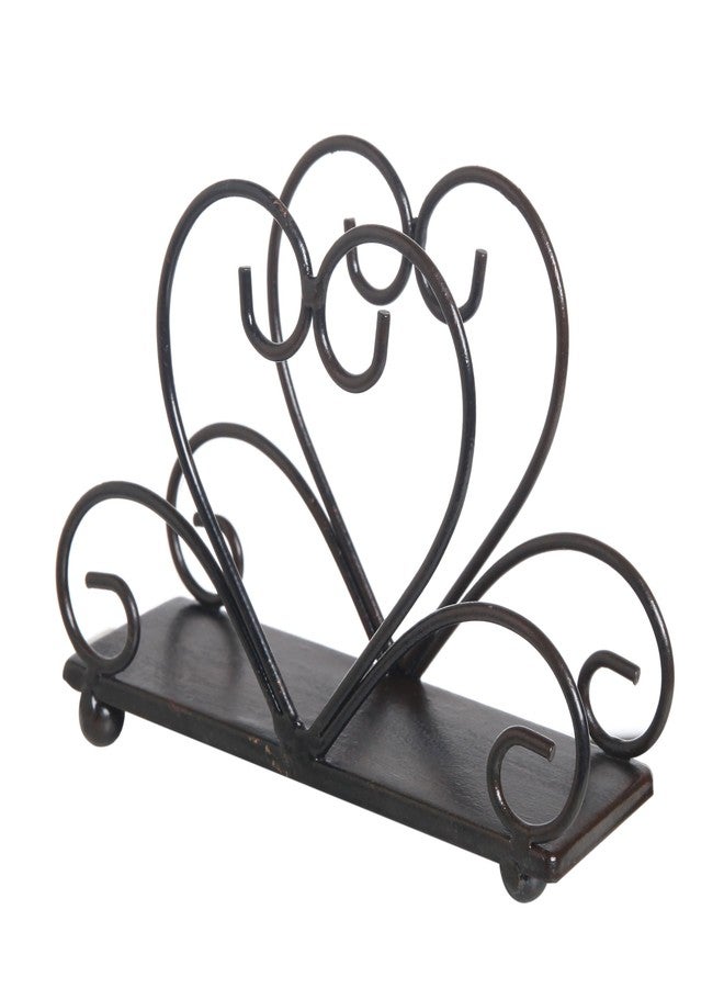 Owlgift Metal Table Napkin Holder Freestanding Tissue Dispenser (Black) - Image 2