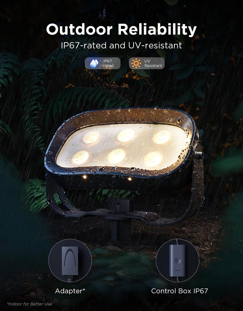 Govee Outdoor Tree Lights 3-Pack, RGBWIC LED Landscape Lighting, Outdoor Lights for Yard Garden Patio, 66 Scene Modes for Holiday Party and Event, App Control, Google Assistant, Matter - Image 4