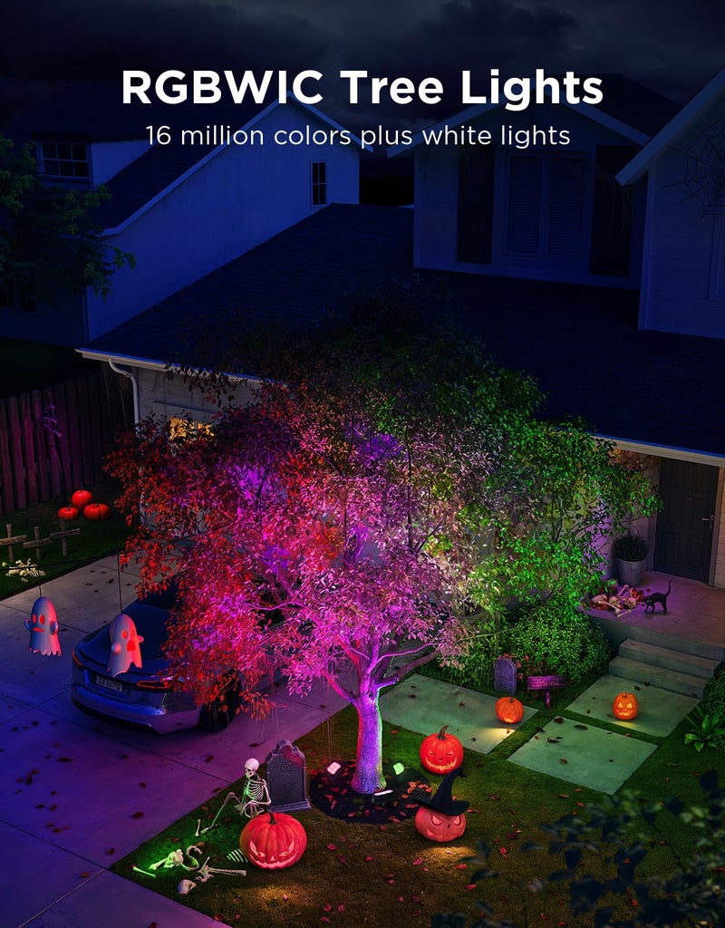 Govee Outdoor Tree Lights 3-Pack, RGBWIC LED Landscape Lighting, Outdoor Lights for Yard Garden Patio, 66 Scene Modes for Holiday Party and Event, App Control, Google Assistant, Matter - Image 3