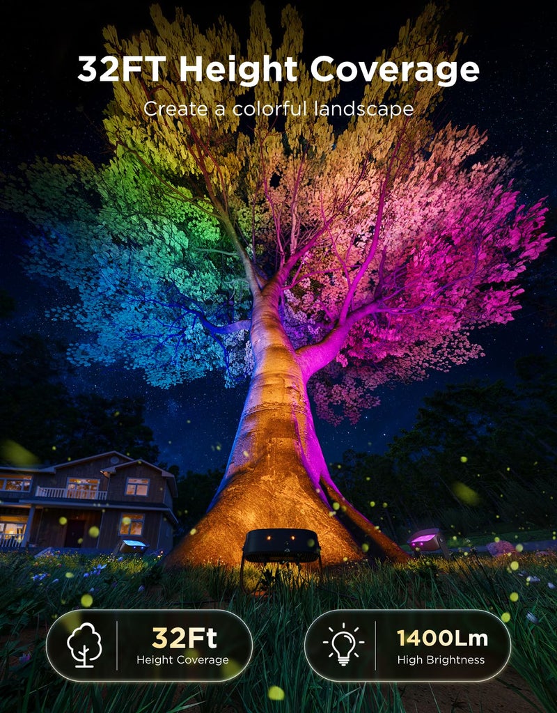 Govee Outdoor Tree Lights 3-Pack, RGBWIC LED Landscape Lighting, Outdoor Lights for Yard Garden Patio, 66 Scene Modes for Holiday Party and Event, App Control, Google Assistant, Matter - Image 2