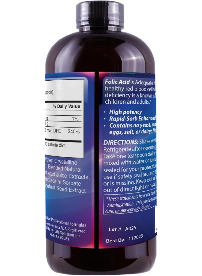 Dr's Advantage مزايا الدكتور - حمض الفوليك السائل 800 ميكروغرام، 8 أونصة - Image 4