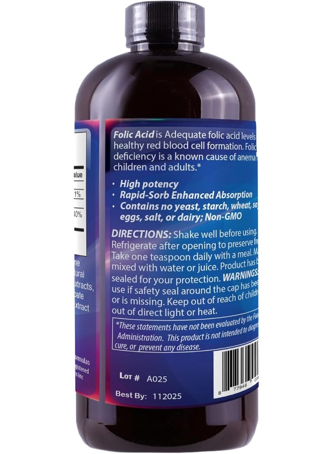 Dr's Advantage مزايا الدكتور - حمض الفوليك السائل 800 ميكروغرام، 8 أونصة - Image 5
