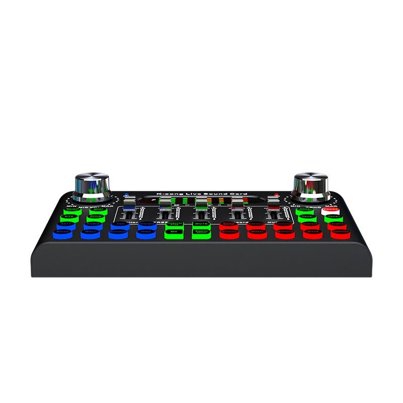 F007C Compact Desktop Singing Sound Card - Multilingual Mixer for Export - Image 3