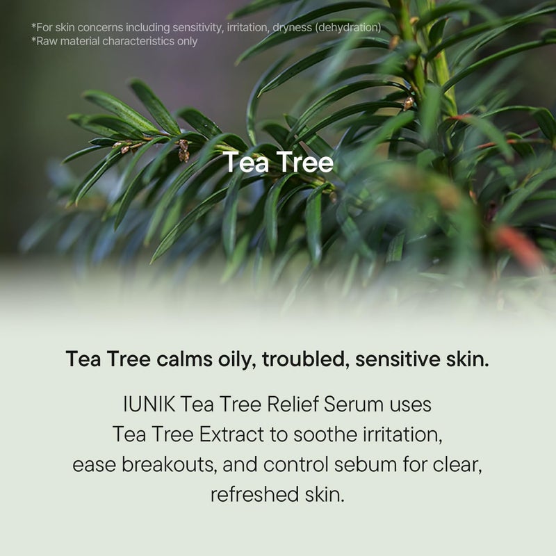 IUNIK Tea Tree Soothing & Moisturizing Facial Serum 50ml - Image 4