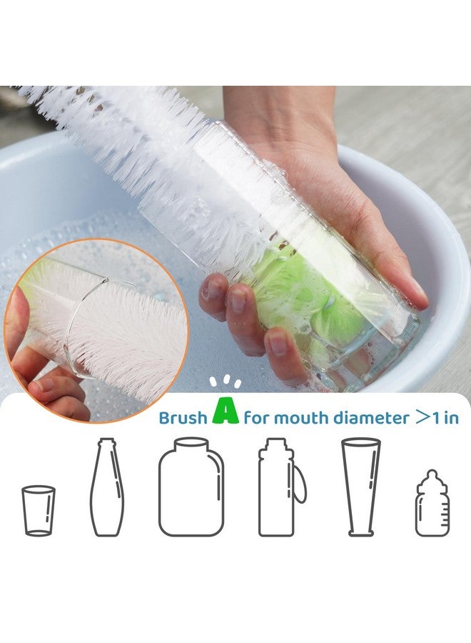 LiKee LiKee Super-Long 18" Bottle Cleaning Brush, Extra-Large 2.5” Wide Cleaner, Flexible Long Handle Brush for Water Bottle, Cups, Baby Bottle - Image 3