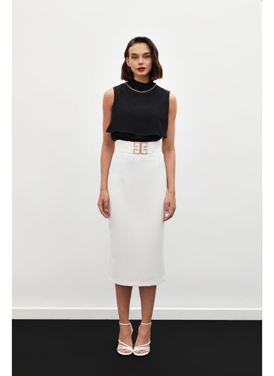 Accessory Detailed Pencil Skirt - Ecru - pzsku/Z03162E3386BB79755E47Z/45/_/1740639447/e612669c-a69b-4545-a226-f681791e044b