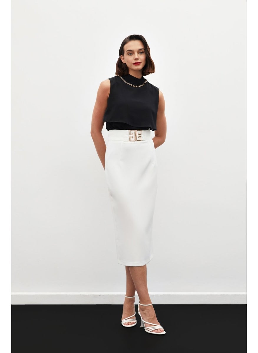 Accessory Detailed Pencil Skirt - Ecru - pzsku/Z03162E3386BB79755E47Z/45/_/1740639455/acf65e8d-16ac-4f6b-b355-c1cba67488e5