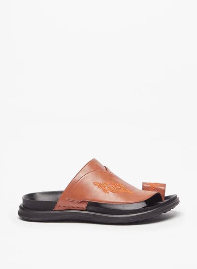 Al Waha Mens Embroidered SlipOn Arabic Sandals