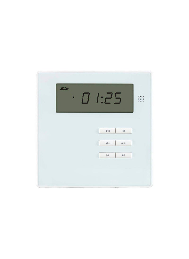 Monoprice Monoprice Commercial Audio Wall Mount Music Amplifier - with Bluetooth, Aux, FM, and IR Remote, White  - Image 1
