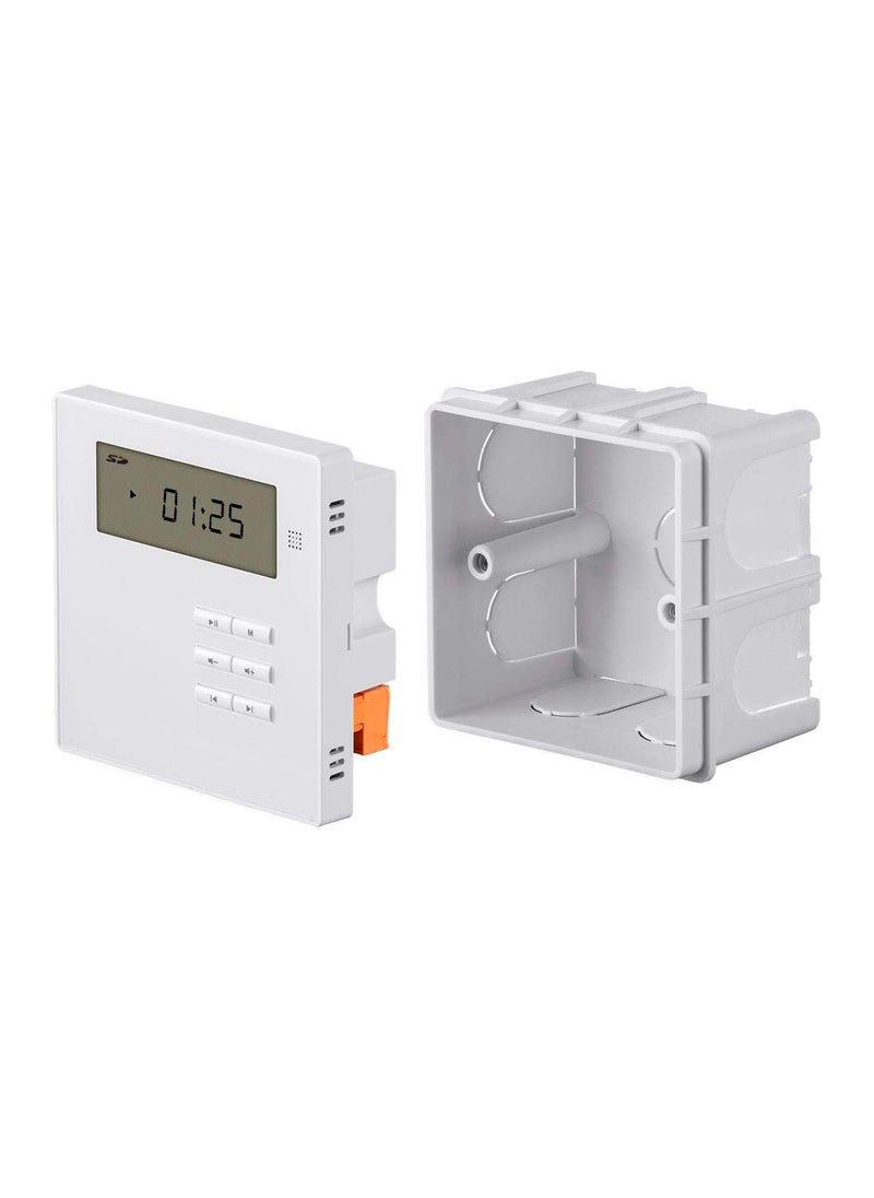 Monoprice Monoprice Commercial Audio Wall Mount Music Amplifier - with Bluetooth, Aux, FM, and IR Remote, White  - Image 2