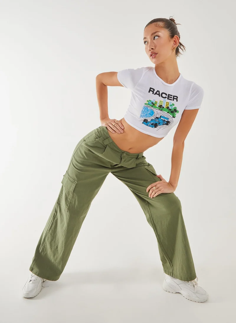 Pink Vanilla Motor Printed Tee