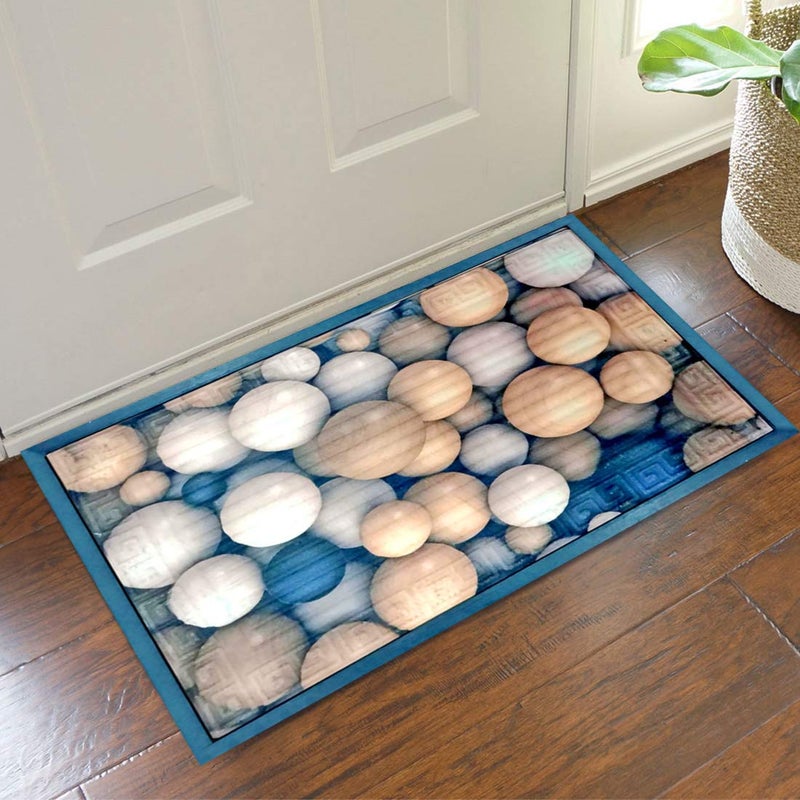 Status Contract Status 3D Printed Digital Home/Living/Lobby/Bathroom/Office Sanatizing Entrance Rubber Door Floor Mat with Anti Slip Backing (15 x 23 Inch) - Image 1