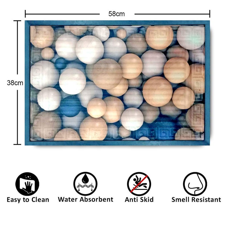 Status Contract Status 3D Printed Digital Home/Living/Lobby/Bathroom/Office Sanatizing Entrance Rubber Door Floor Mat with Anti Slip Backing (15 x 23 Inch) - Image 2