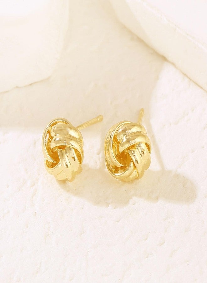 Spiritlele 14K Gold Earrings Studs for Womens Small Gold Knot Earring Twisted Love Knot Earrings Golden Jewelry - Image 5