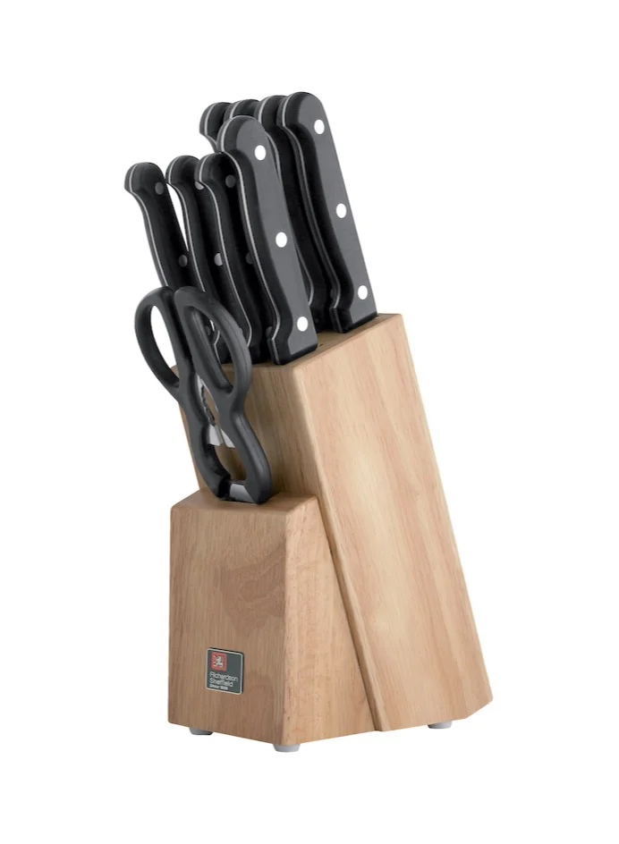 Richardson Sheffield Artisan 9pc Knife set block wood