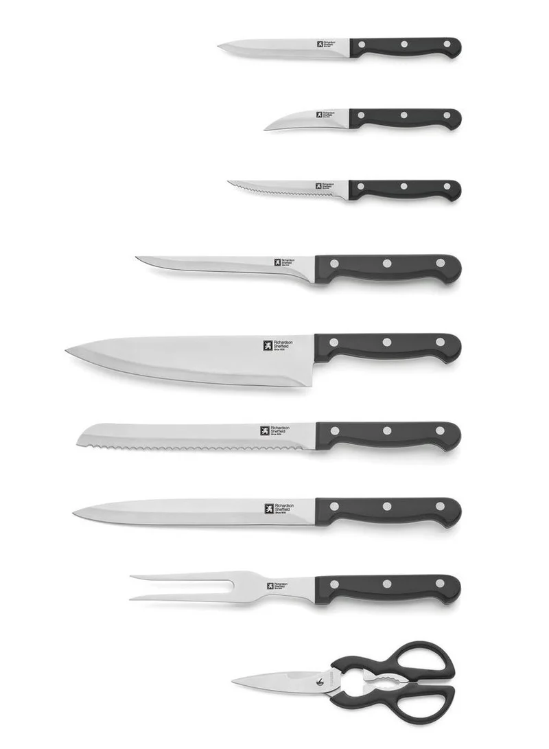 Richardson Sheffield Artisan 9pc Knife set block wood