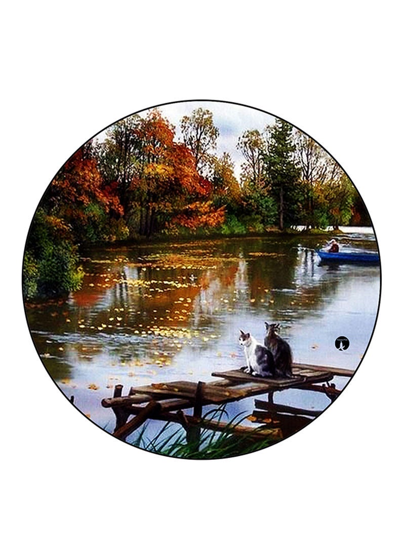 Nature Printed Mouse Pad  Multicolour